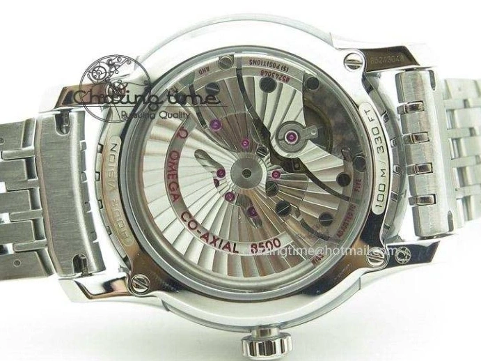 0401 De Ville Hour Vision Co-Axial 41mm SS V6F Best Edition Black Dial On SS Bracelet A BestValue 8277